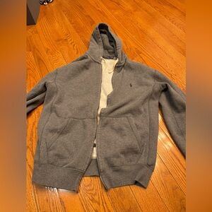 Polo Ralph Lauren men’s gray XL tall zip up hoodie.